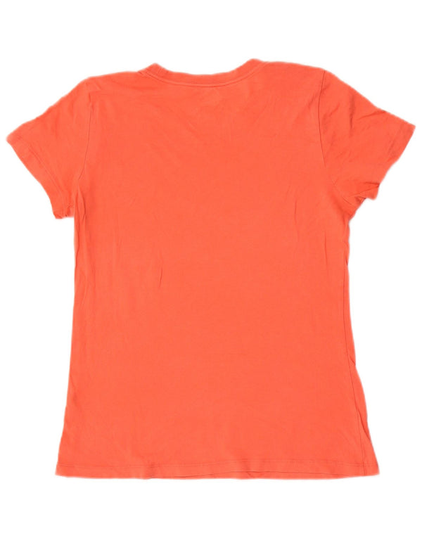 Nike Damen Grafik T-Shirt Top UK 6 XS Orange