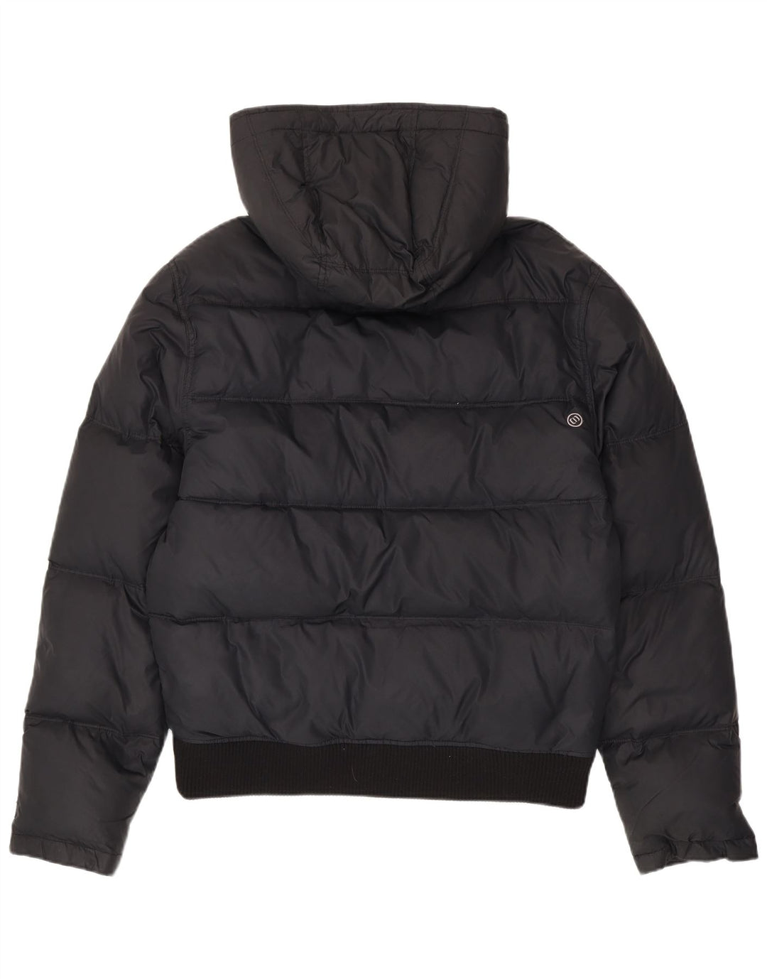 Animal Herren-Jacke mit Kapuze, gepolstert, Größe 40, Größe L, aus schwarzem Nylon