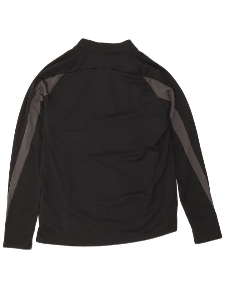 Nike Herren Therma-Fit Pullover-Trainingsanzug mit Reißverschluss, Größe L, aus schwarzem Polyester