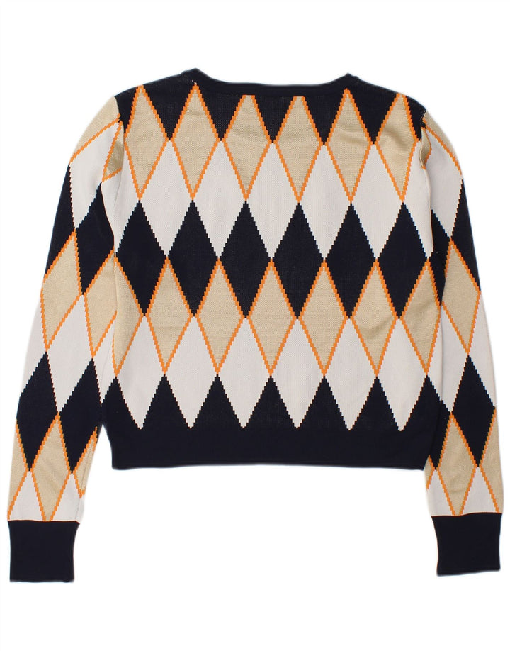 Zara Damen-Pullover mit U-Boot-Ausschnitt, Gr. 14, mittelmehrfarbig