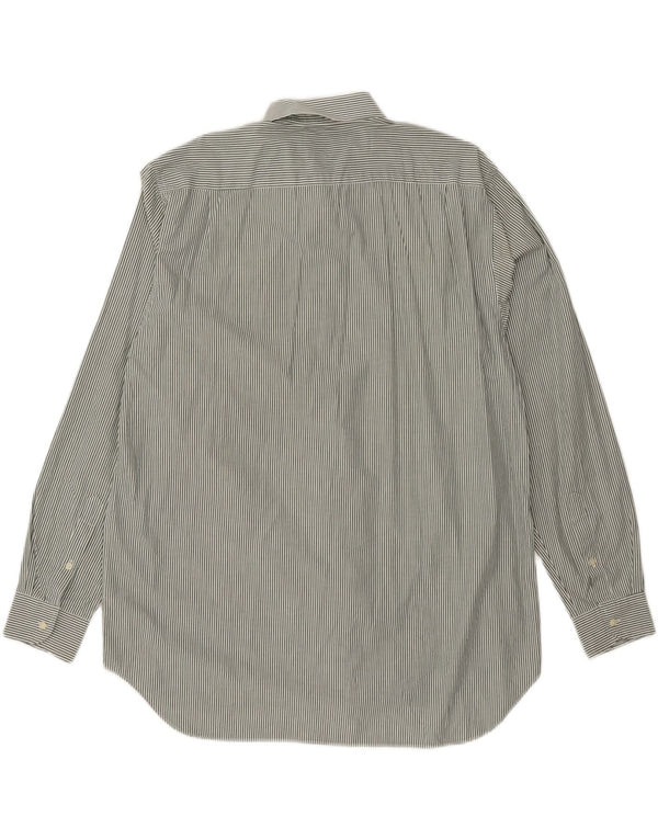 Les Copains Herrenhemd Größe 43 17 XL Grüner Nadelstreifen