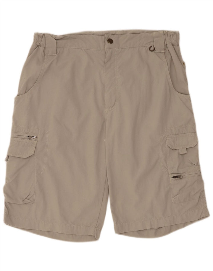 SALEWA Herren-Cargoshorts, Größe L, W34, graues Nylon