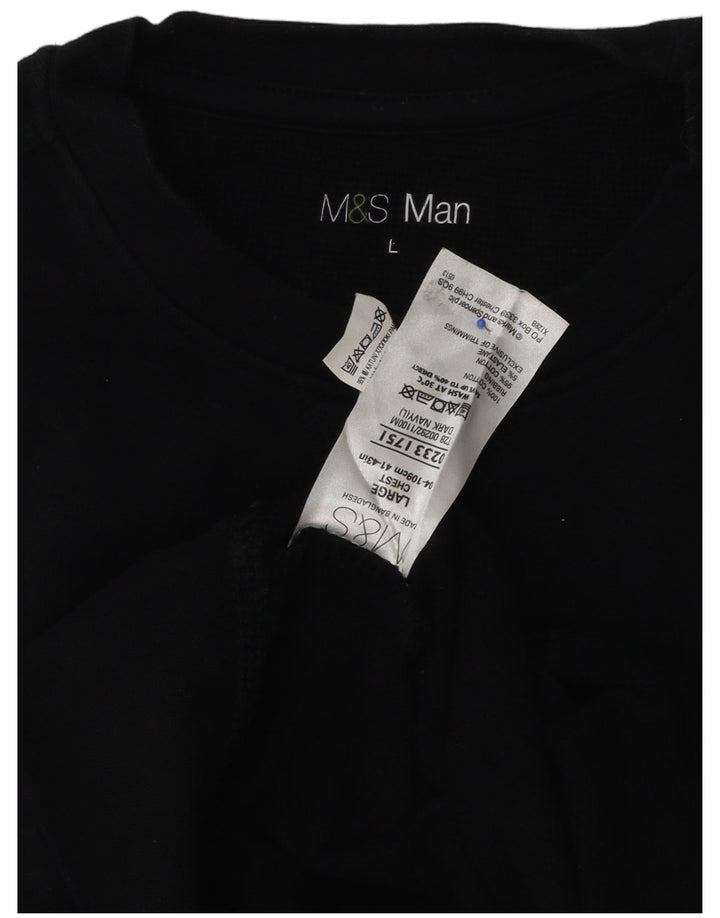 Marks & Spencer Herren-Sweatshirt, Pullover, groß, marineblau, Baumwolle