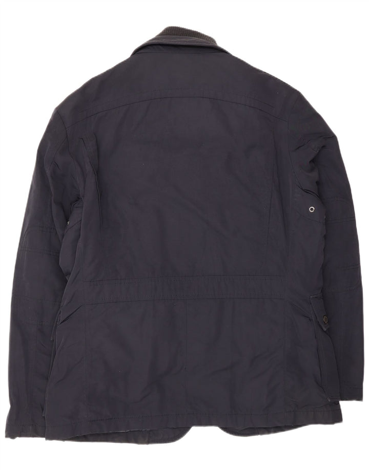 Hugo Boss Herren-Utility-Jacke IT 52 XL Marineblaues Polyester