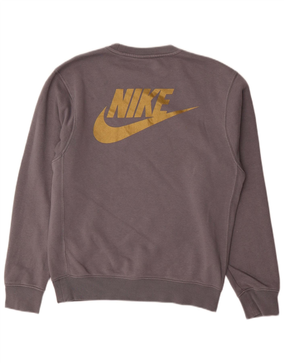 NIKE Herren-Sweatshirt mit Swoosh-Grafik, XS, graue Baumwolle