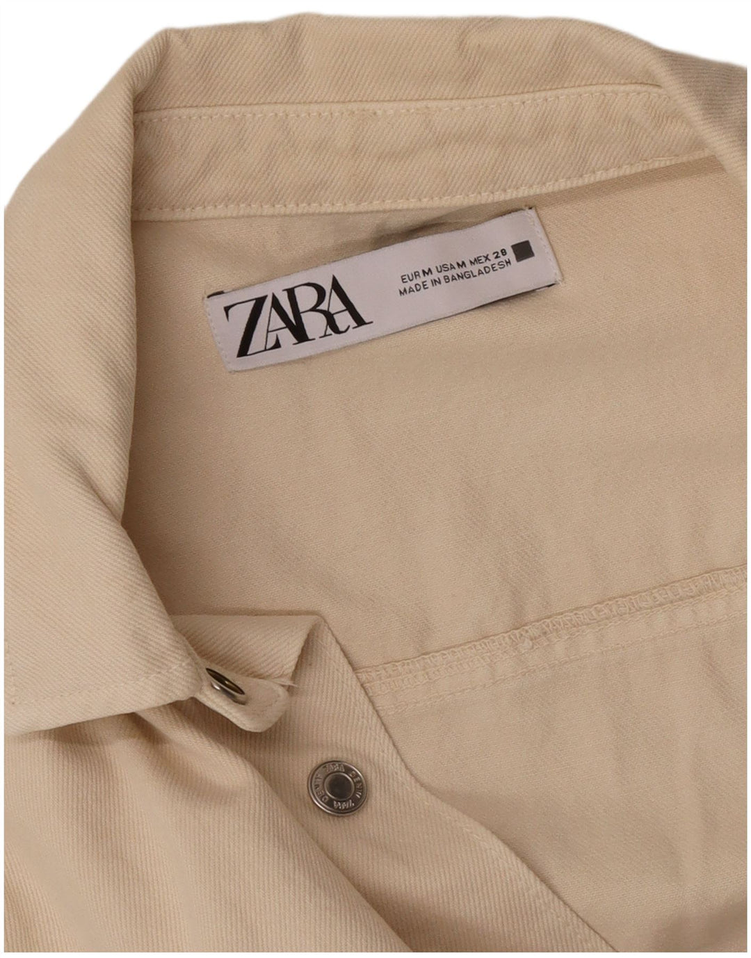 Zara Damen Jeans-Playsuit UK 14 Medium Beige