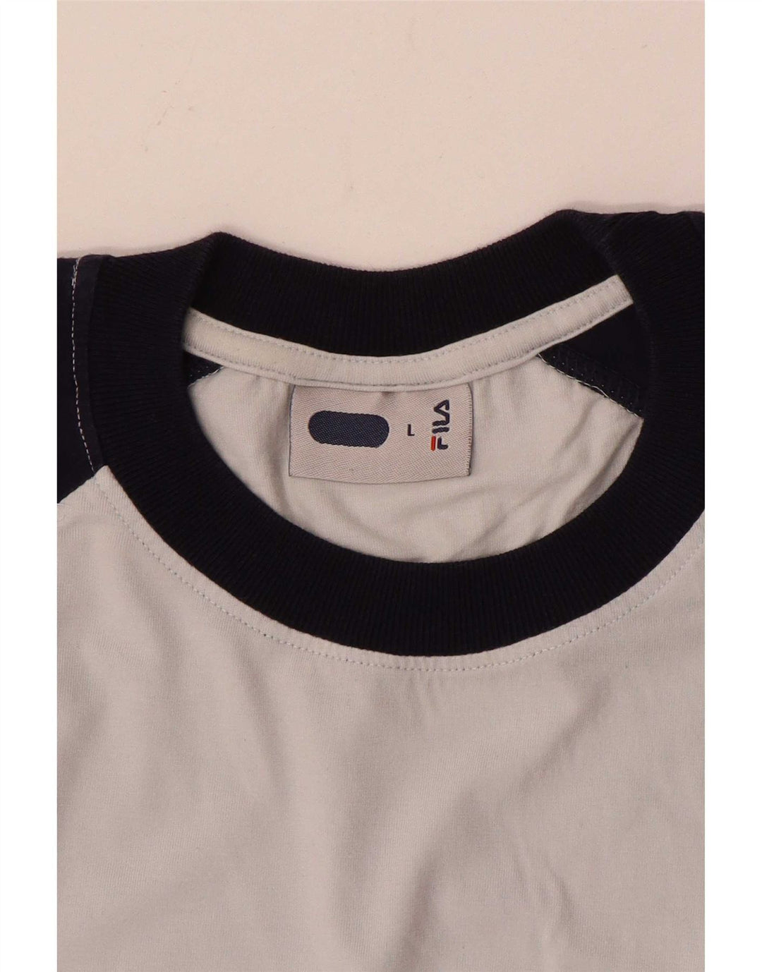 Fila Herren T-Shirt Top Large Grau Colourblock Baumwolle