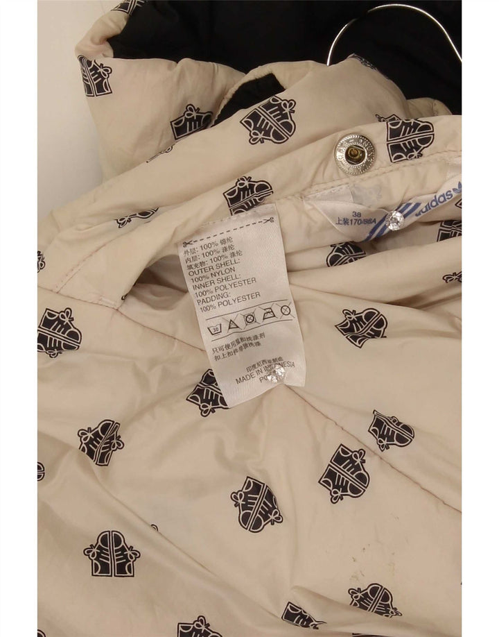 Adidas Mädchen Wendejacke mit Grafik, gepolstert, 14–15 Jahre, weißes Nylon