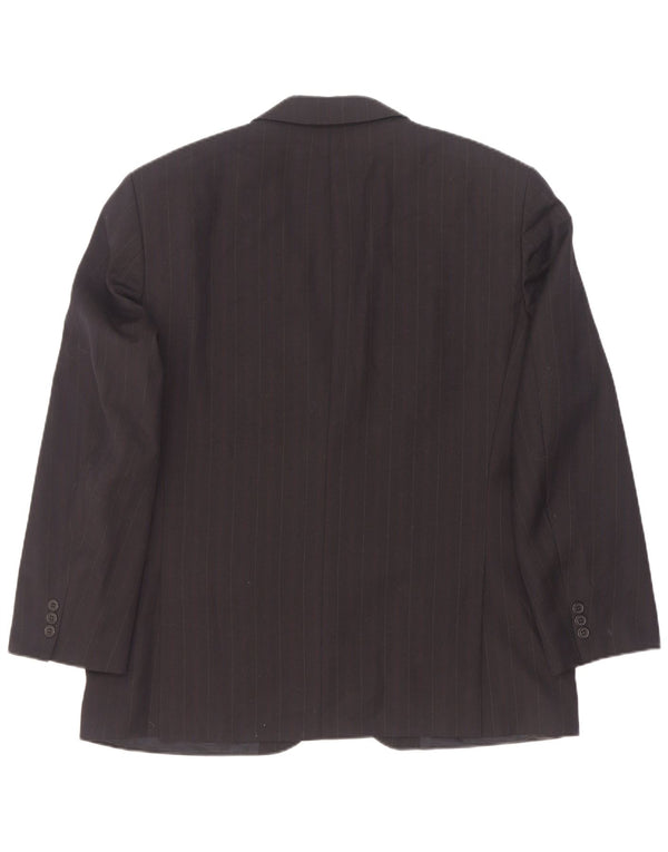 Marks & Spencer Herren-Blazer mit 2 Knöpfen, EU 52/54, 4XL, schwarze Nadelstreifen