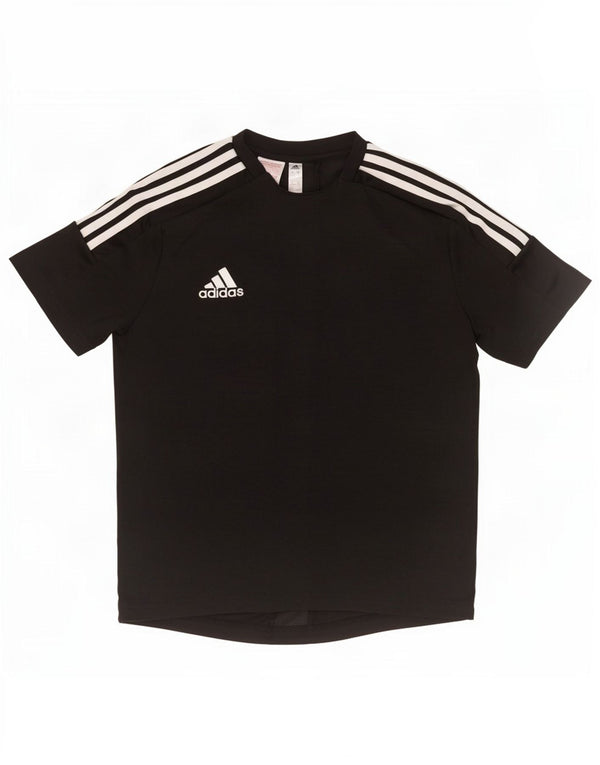 Adidas Jungen Climalite T-Shirt Top 13–14 Jahre, schwarzes Polyester