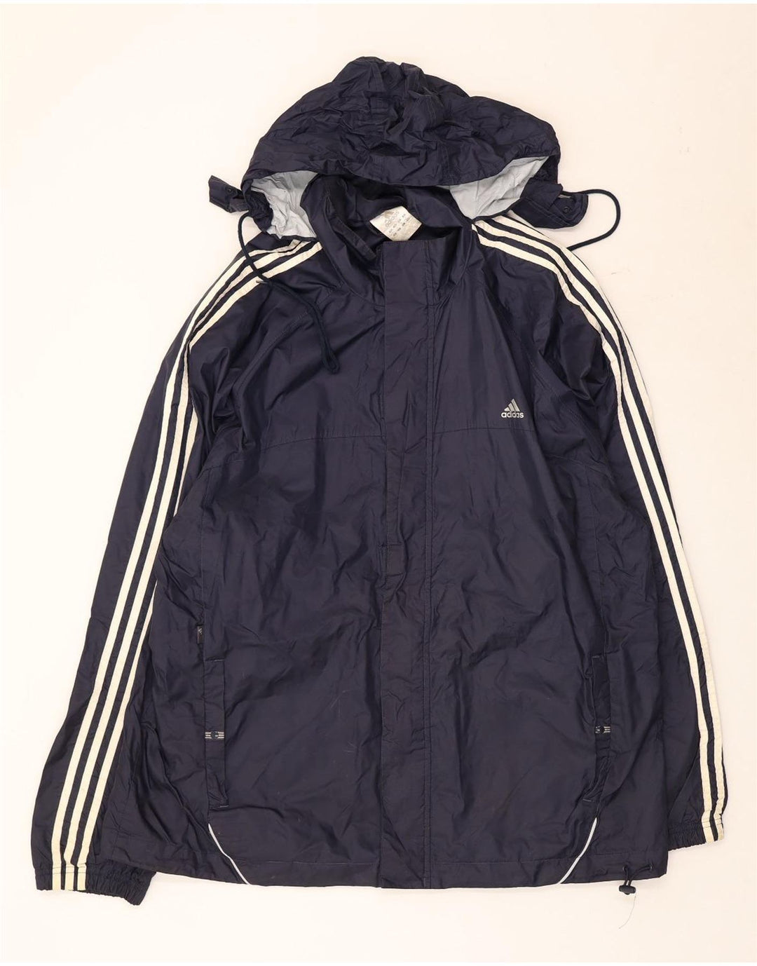 Adidas Herren Kapuzen-Windbreakerjacke UK 42 XL Marineblau Polyester