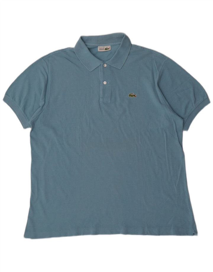 LACOSTE Herren Poloshirt Größe 6 XL Blaue Baumwolle