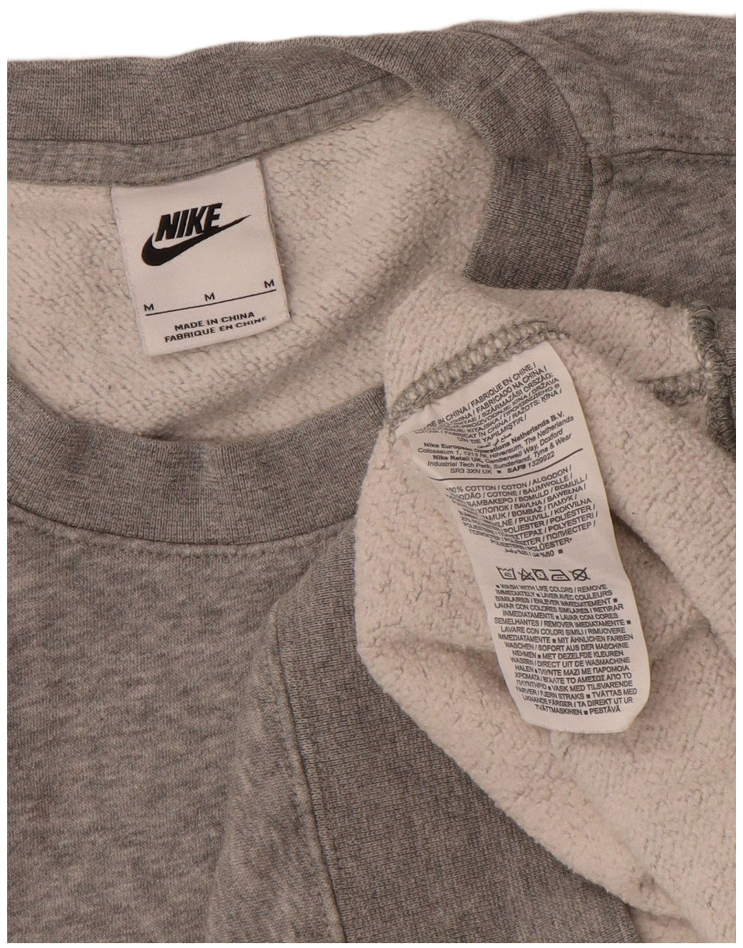 Nike Damen-Sweatshirt in Übergröße, Gr. 14, mittelgrau gefleckte Baumwolle