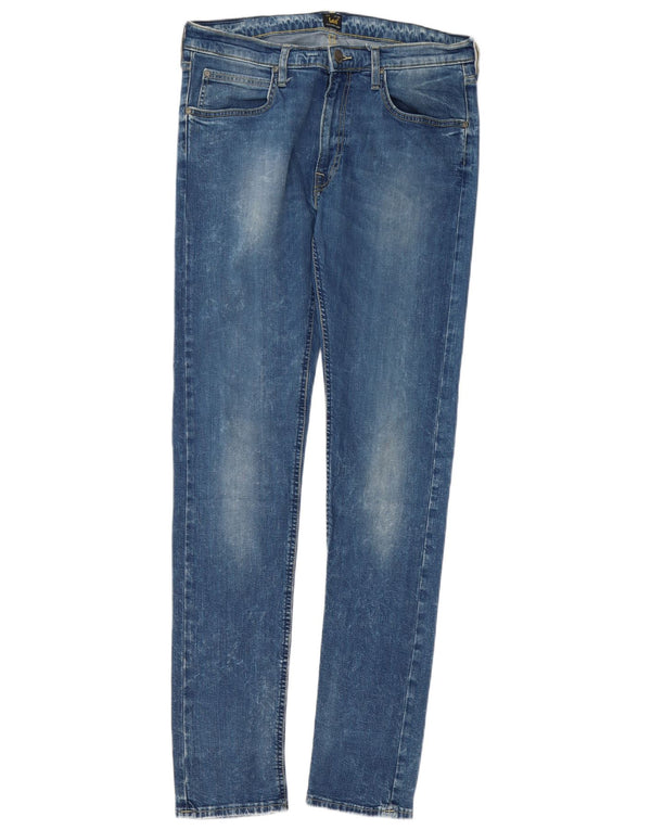 Lee Herren Luke Slim Jeans W34 L34 Blaue Baumwolle