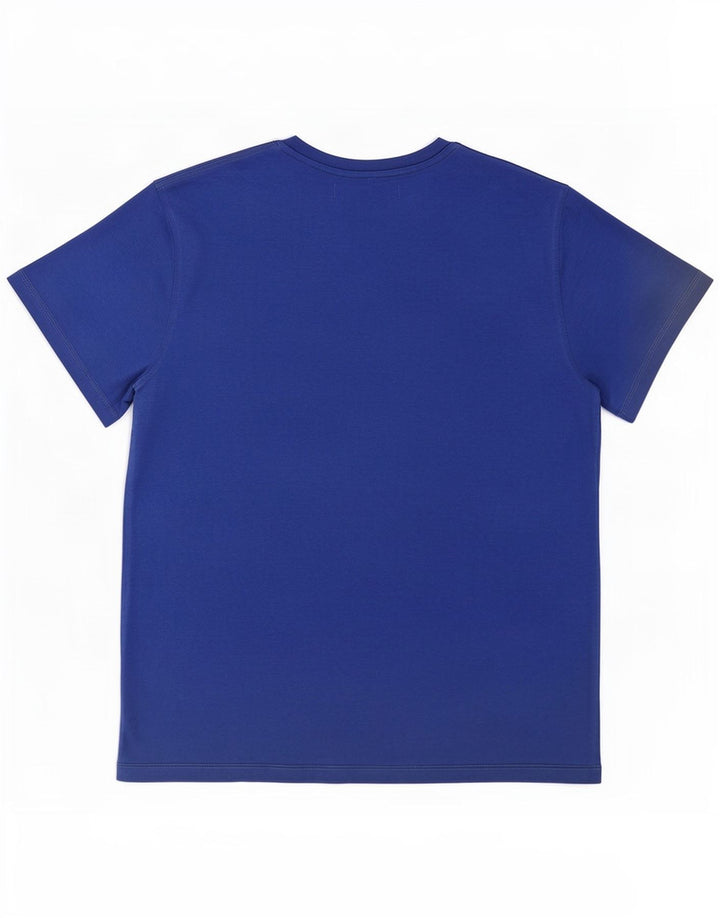 French Connection Herren T-Shirt Top Mittelblaue Baumwolle