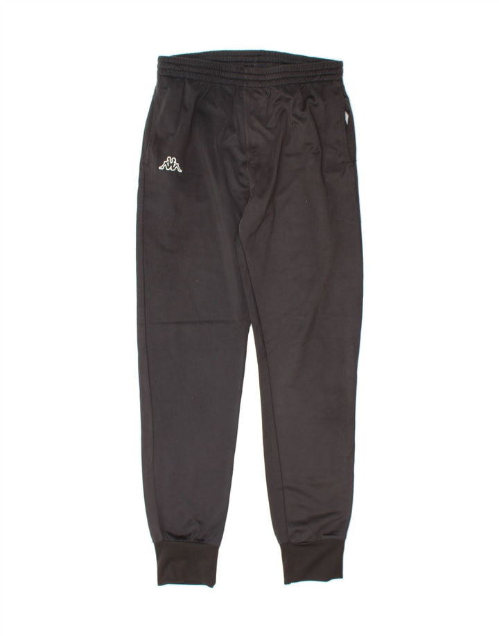 KAPPA Boys Tracksuit Trousers Joggers 13-14 Years Large Black Polyester Vintage Kappa and Second-Hand Kappa from Messina Hembry 