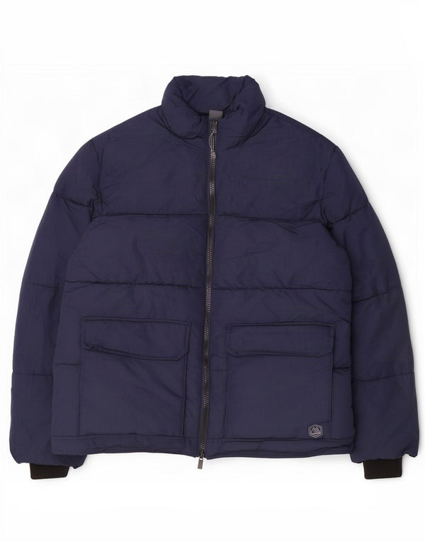 Marks & Spencer Herren Wattierte Jacke UK 42 XL Marineblau Polyester
