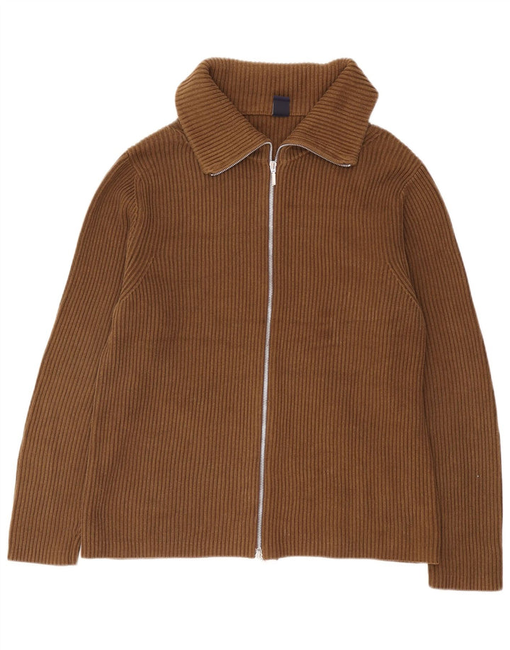 Gap Herren-Strickjacke, groß, braune Baumwolle