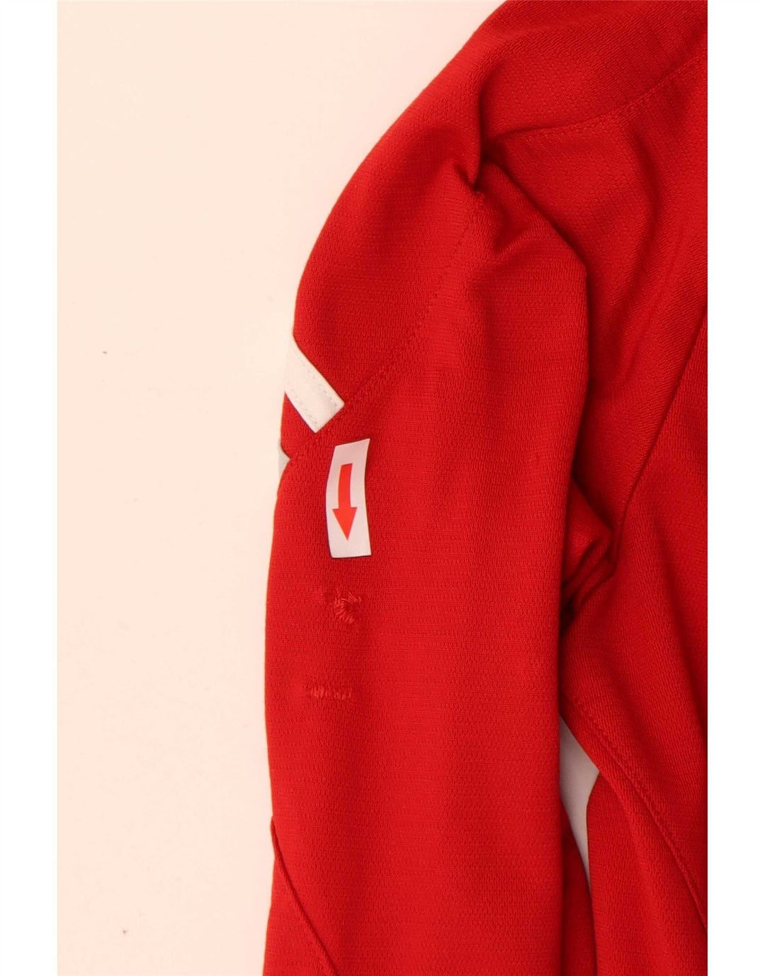 Adidas Damen-Trainingsanzug-Top-Jacke, UK 10, klein, rotes Farbblock-Polyester