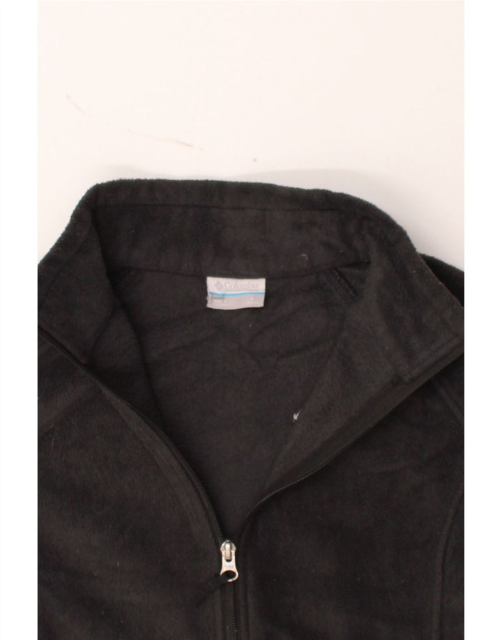 COLUMBIA Womens Fleece Jacket UK 12/14 Medium Black Polyester Vintage Columbia and Second-Hand Columbia from Messina Hembry 