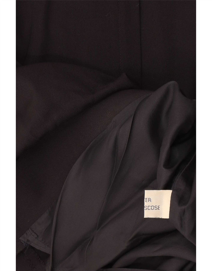 Vintage Damen Midirock mit hoher Taille W28 Medium Schwarz