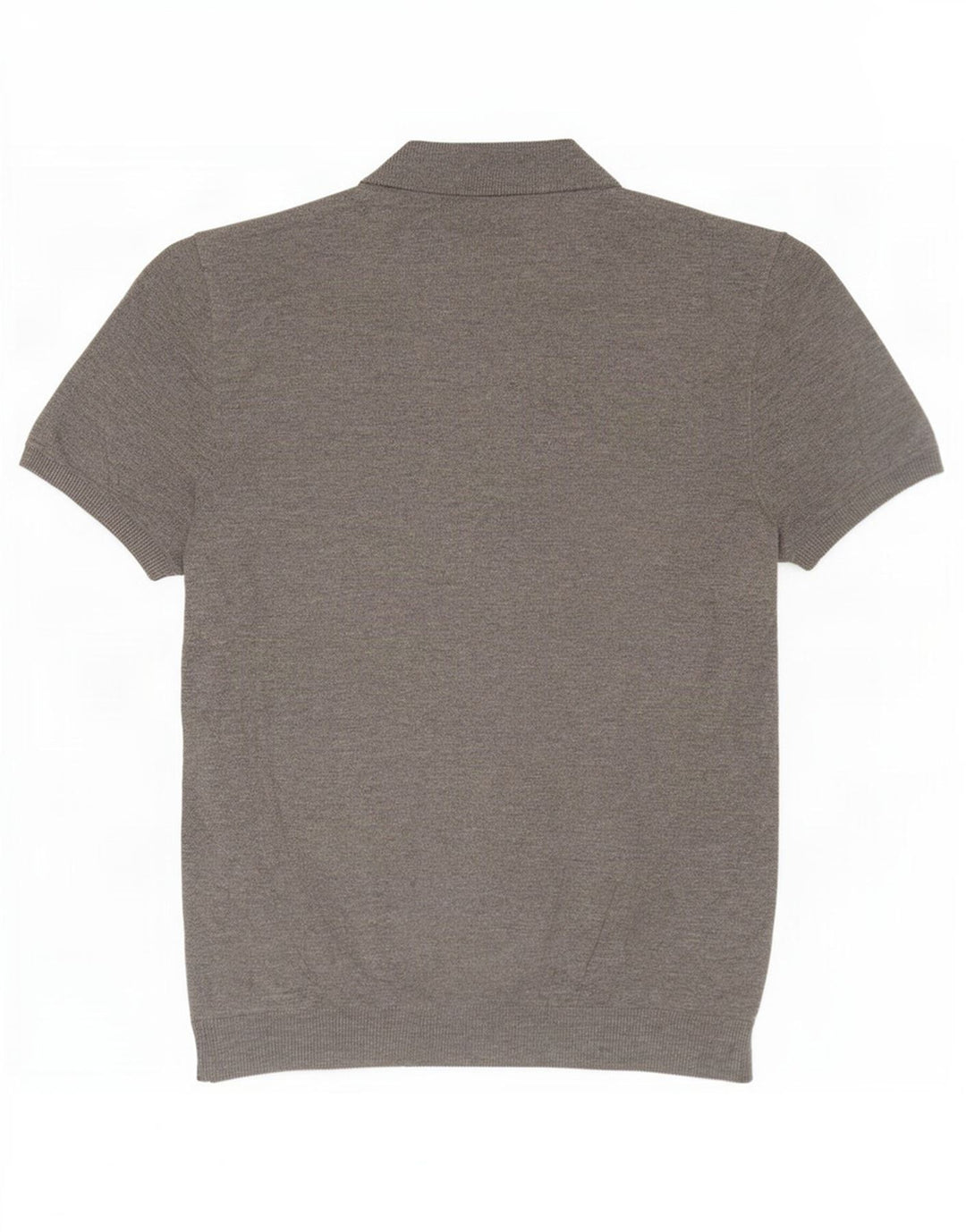 Kurzärmliger Pullover mit Knopfkragen für Herren von Zara, mittelgrau