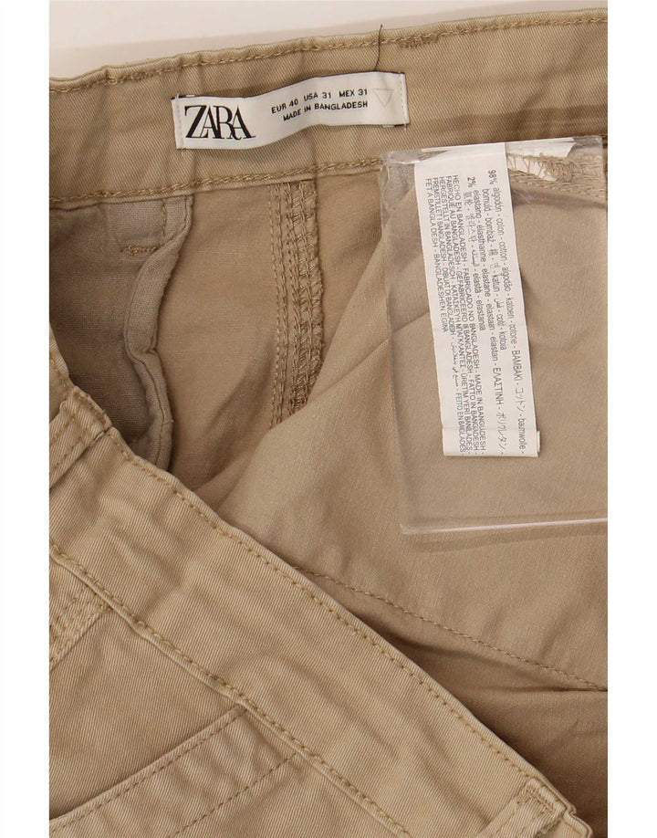 Gerade Herren-Cargohose von Zara, EU 40, mittelgroß, W31, L29, beige, Baumwolle