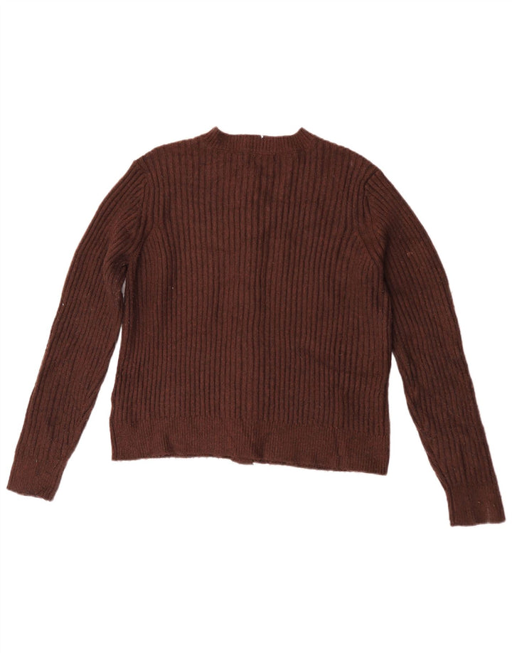 Marks & Spencer Damen-Cardigan-Pullover UK 14 Mittelbraunes Polyester