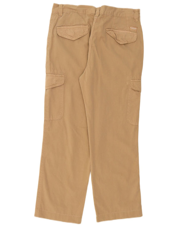 Carrera Damen Gerade Cargohose W34 L27 Beige Baumwolle