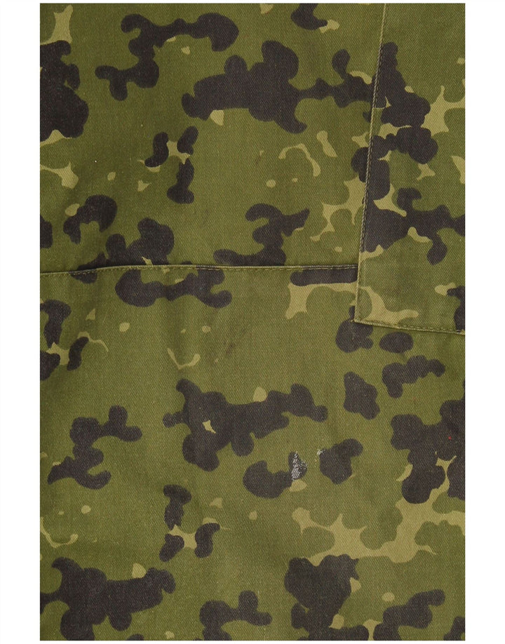 Vintage Herren Straight Cargo Hose W34 L32 Khaki Camouflage Polyester