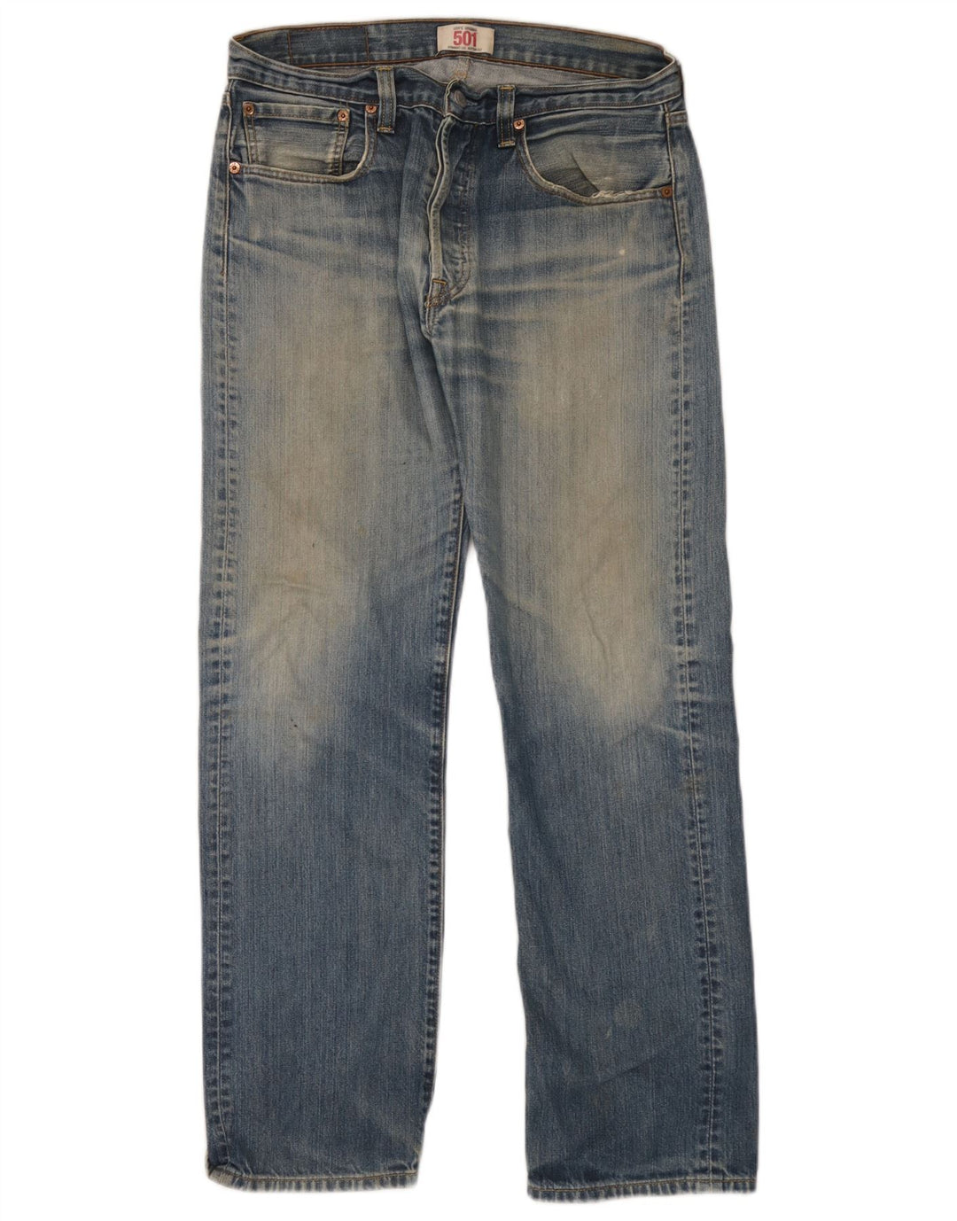 Levi's Herren 501 Straight Jeans W32 L32 Blau Baumwolle