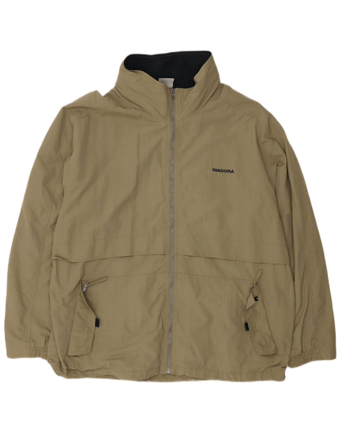 DIADORA Herren-Regenjacke mit lockerer Passform, UK 40, Größe L, Beige, Polyamid