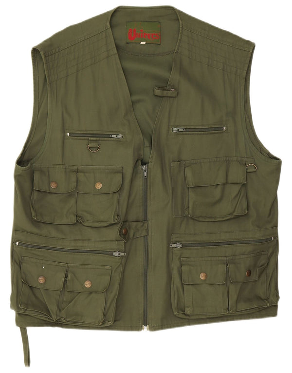 Univers Herren Utility Gilet UK 44 2XL Khaki Baumwolle