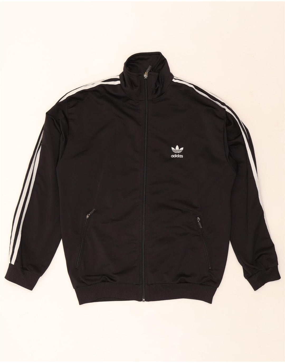 ADIDAS Herren Trainingsanzug Top Jacke UK 34/36 Small Schwarz Polyester