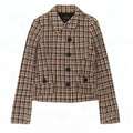 Zara Damen-Blazer mit 5 Knöpfen, Größe M, mehrfarbig, kariert