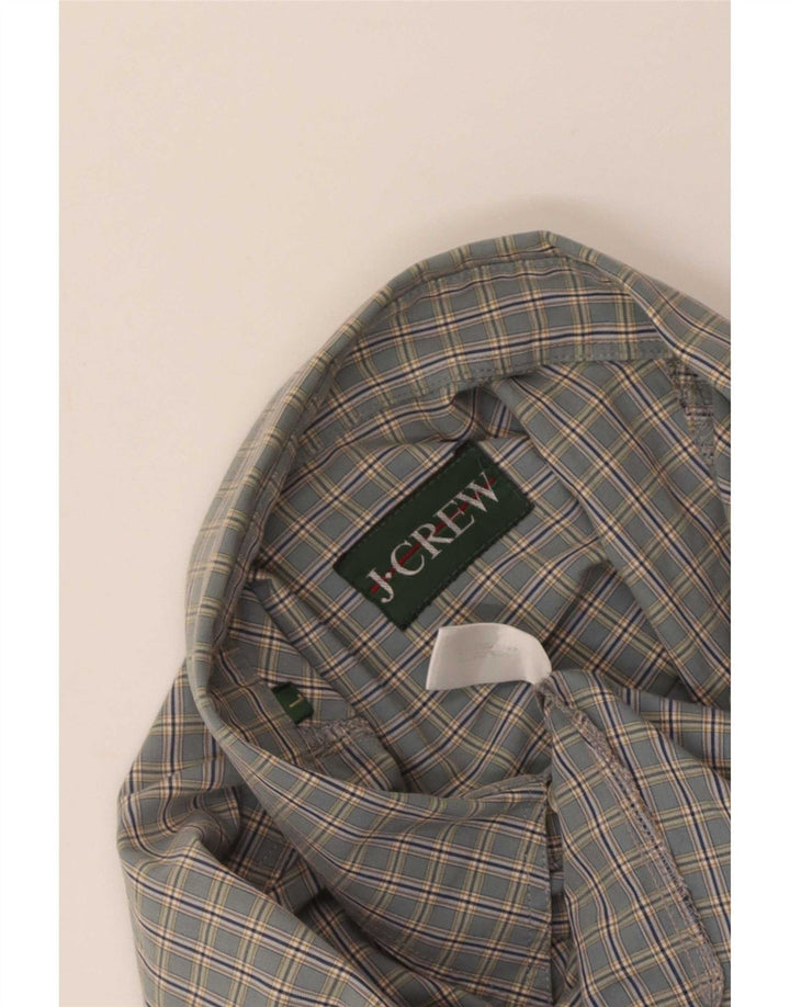 J. Crew Herrenhemd, groß, blau kariert, Baumwolle