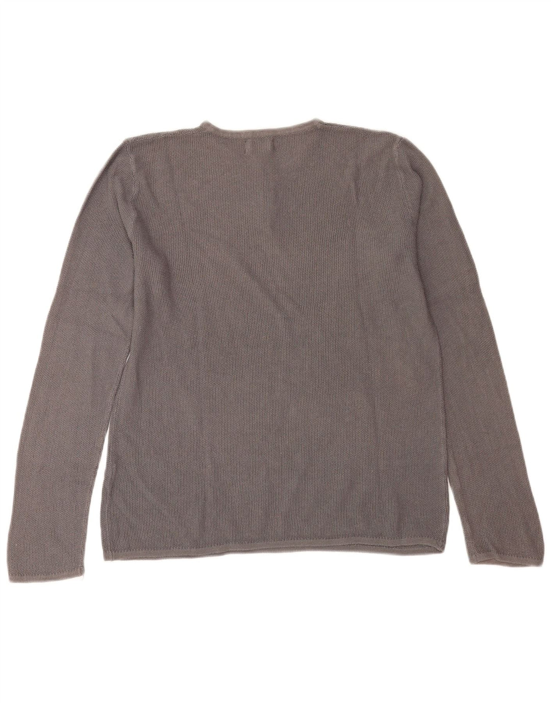 Zara Herren-Pullover mit Knopfkragen, Größe L, Grau