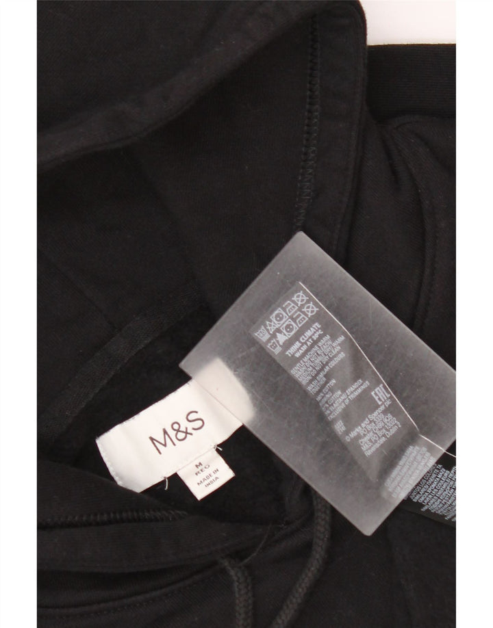 Marks & Spencer Herren-Kapuzenpullover aus mittelschwarzer Baumwolle