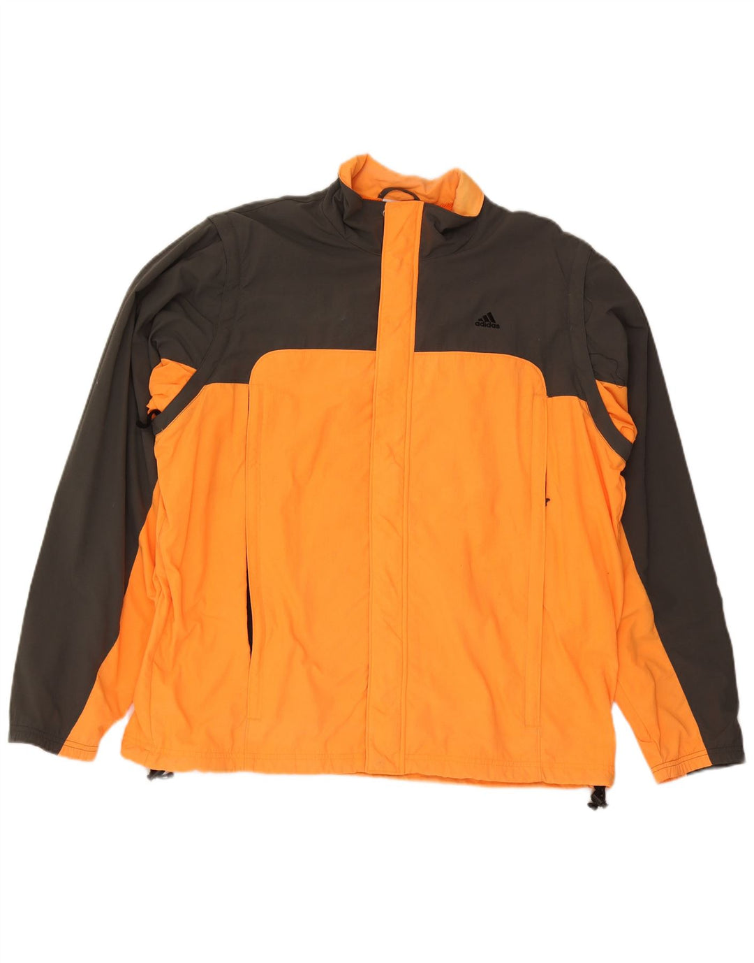 Adidas Herren Regenjacke UK 42 XL Orange Colourblock Polyester