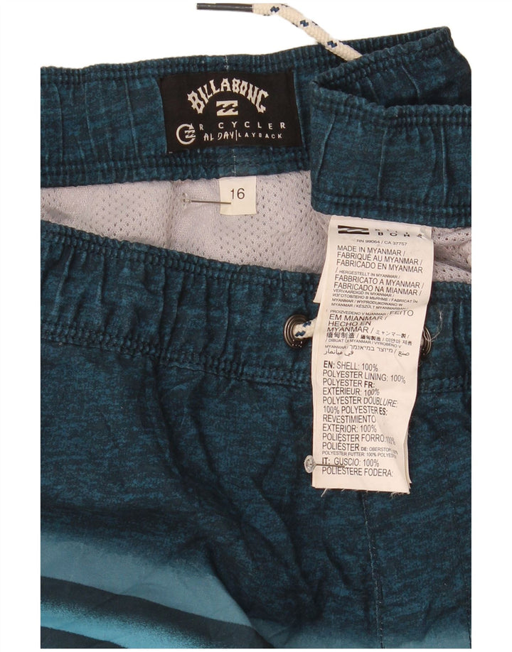 Badeshorts für Jungen von Billabong, 15–16 Jahre, marineblau gestreift, Polyester