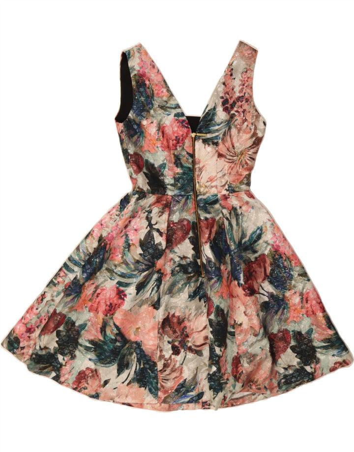 CLOSET Womens Swing Dress UK 8 Small  Multicoloured Floral Polyester Vintage CLOSET and Second-Hand CLOSET from Messina Hembry 