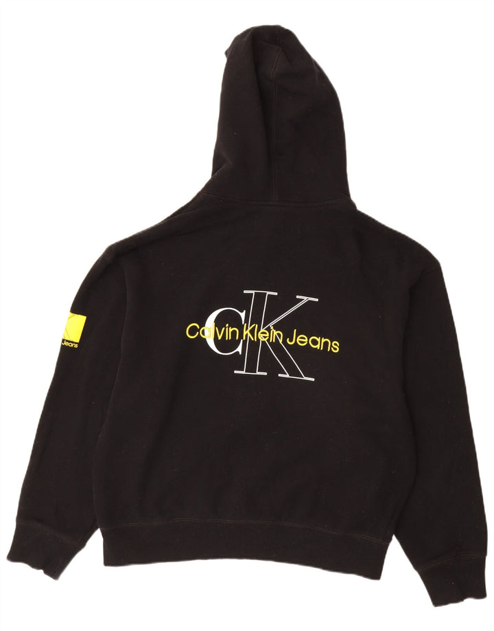 CALVIN KLEIN JEANS Herren-Kapuzenpullover mit Grafik, mittelschwarz, Baumwolle