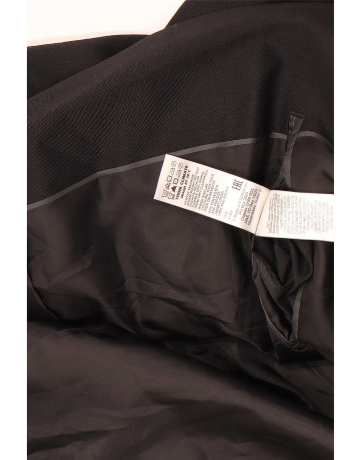 Marks & Spencer Herren-Blazer mit 2 Knöpfen, UK 46, XL, Schwarz, Polyester