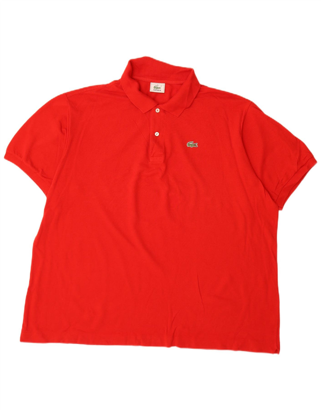 Lacoste Herren-Poloshirt, Größe 8 3XL, rote Baumwolle