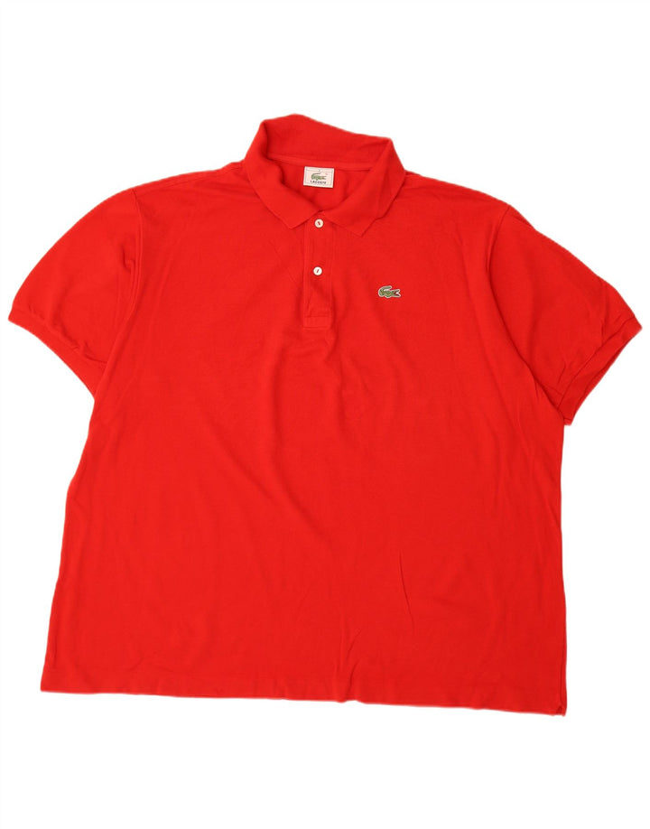 Lacoste Herren-Poloshirt, Größe 8 3XL, rote Baumwolle
