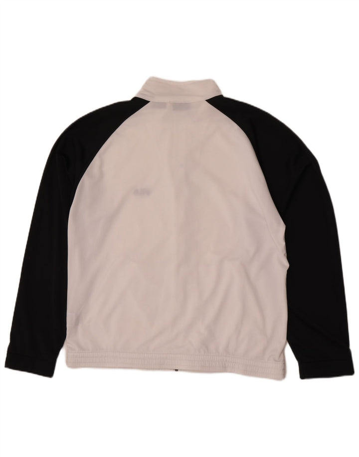 Fila Herren-Trainingsanzug-Oberjacke, mittelweißes Farbblock-Polyester