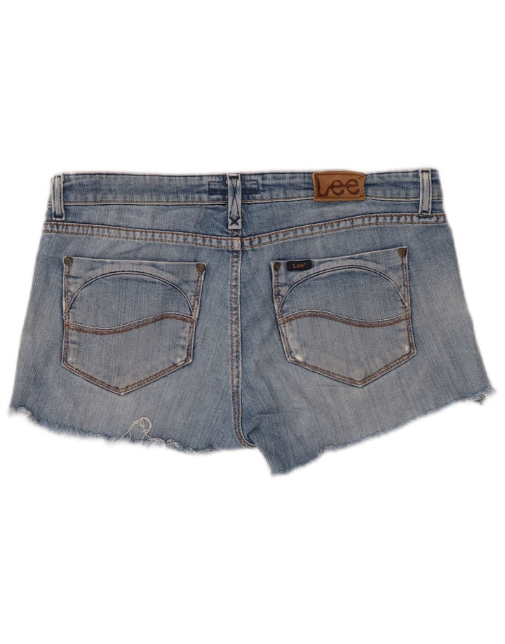 LEE Damen Bell Distressed Denim Shorts W30 Mittelblaue Baumwolle