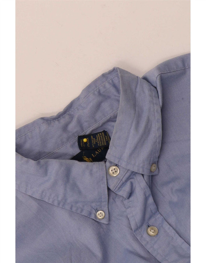 Ralph Lauren Herren-Slim-Fit-Hemd aus mittelblauer Baumwolle