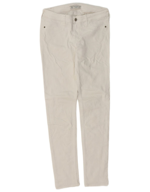Abercrombie & Fitch Damen Skinny Jeans US 8 Medium W29 L31 Weiße Baumwolle