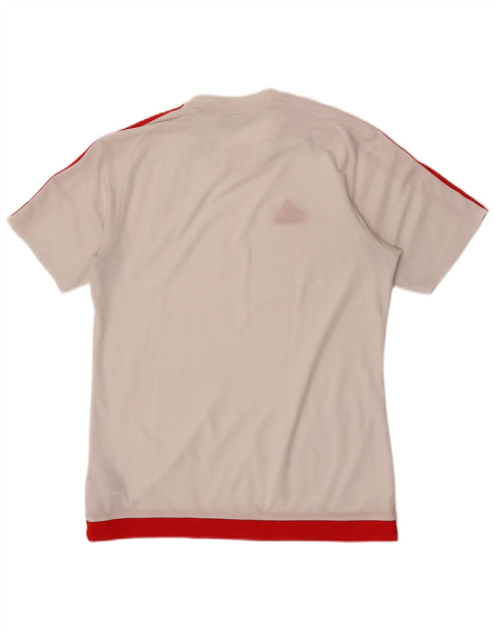 Adidas Herren Climalite T-Shirt Top Mittelweißes Colourblock-Polyester